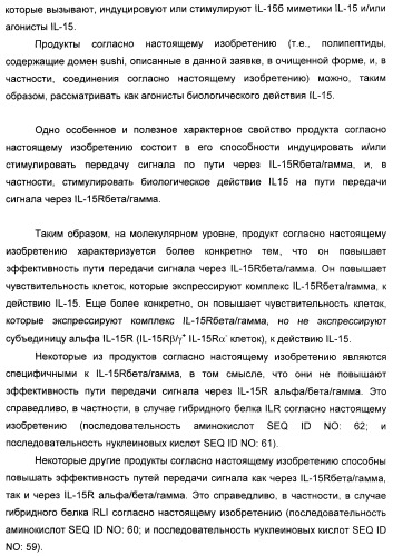 Соединение, предназначенное для стимуляции пути передачи сигнала через il-15rбета/гамма, с целью индуцировать и/или стимулировать активацию и/или пролиферацию il-15rбета/гамма-положительных клеток, таких как nk-и/или t-клетки, нуклеиновая кислота, кодирующая соединение, вектор экспрессии, клетка-хозяин, адъювант для иммунотерапевтической композиции, фармацевтическая композиция и лекарственное средство для лечения состояния или заболевания, при котором желательно повышение активности il-15, способ in vitro индукции и/или стимуляции пролиферации и/или активации il-15rбета/гамма-положительных клеток и способ получения in vitro активированных nk-и/или t-клеток (патент 2454463)