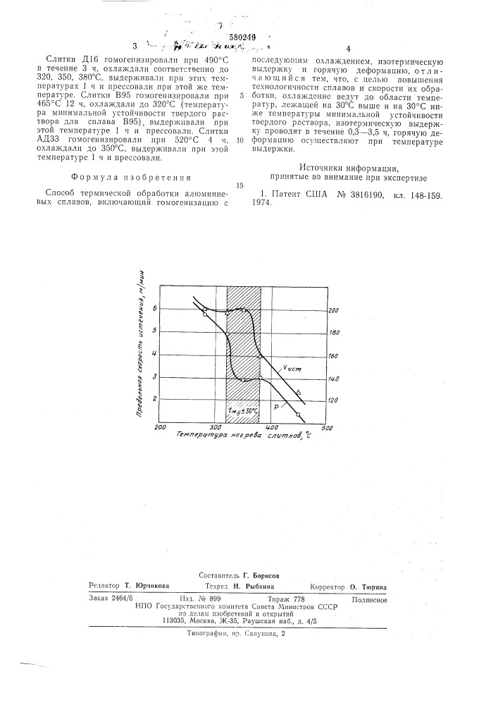 Способ термической обработки алюминиевых сплавов (патент 580249)