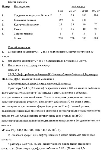 Малонамидные производные в качестве ингибиторов  -секретазы (патент 2330849)