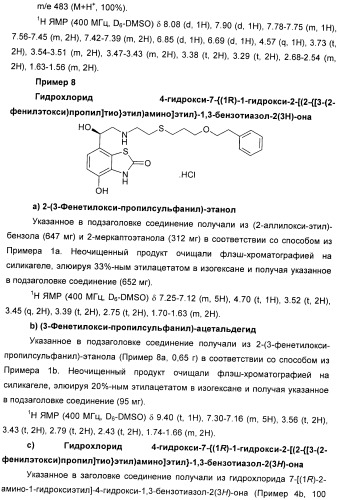 Производные 7-(2-амино-1-гидрокси-этил)-4-гидроксибензотиазол-2(3н)-она в качестве агонистов  2-адренергических рецепторов (патент 2406723)