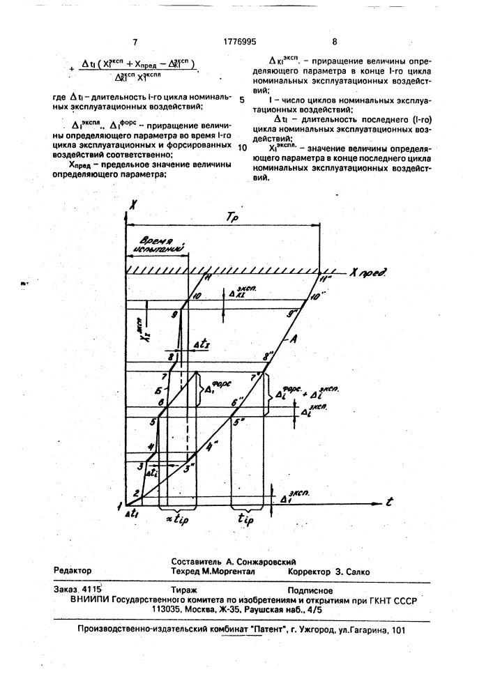 Способ определения ресурса технического объекта (патент 1776995)