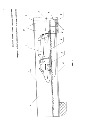 Система коллективного спасения персонала с морских нефтегазовых сооружений в ледовых условиях (патент 2583828)