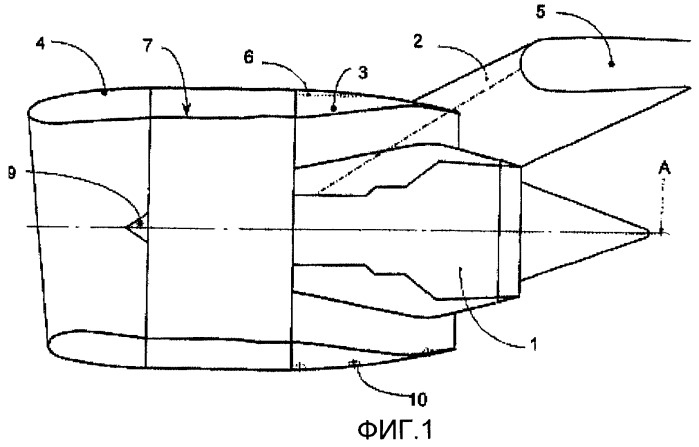 Гондола для турбореактивного двигателя с боковым раскрытием (патент 2436712)