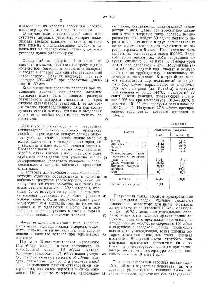 Способ одновременного получения хлорвинила и этилена (патент 321012)