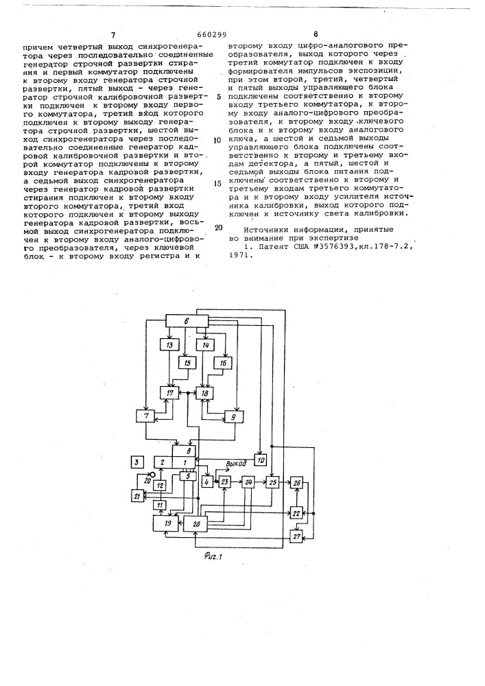 Телевизионная камера (патент 660299)