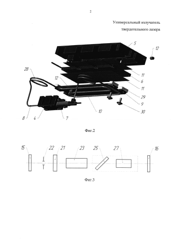 Универсальный излучатель твердотельного лазера (патент 2592057)