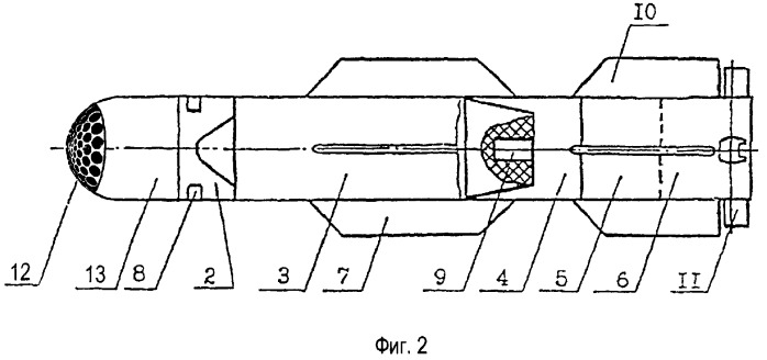 Высокоточная корректируемая авиабомба круглосуточного боевого применения, стабилизированная по крену, с тепловизионной головкой самонаведения и обтекателем сотовой конструкции (патент 2293944)