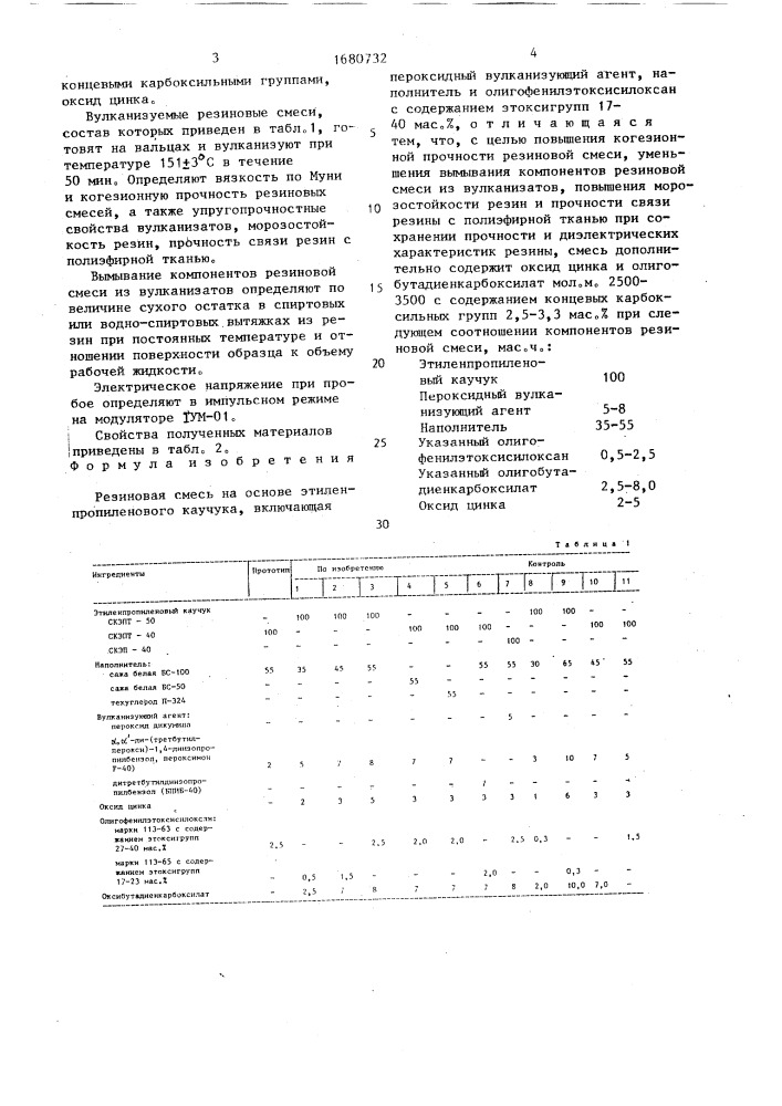 Резиновая смесь (патент 1680732)