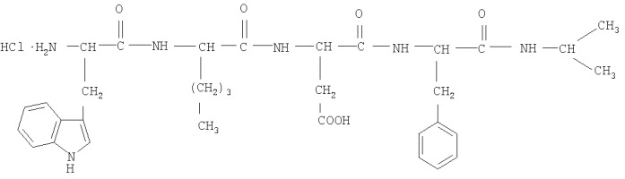 Хлоргидрат тетрапептида trp-nle-asp-phe-nh-ch(ch3)2, подавляющий патологическое влечение к морфину (патент 2397990)