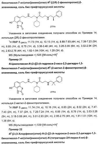 4-гидрокси-2-оксо-2,3-дигидро-1,3-бензотиазол-7-ильные соединения для модуляции  2-адренорецепторной активности (патент 2455295)