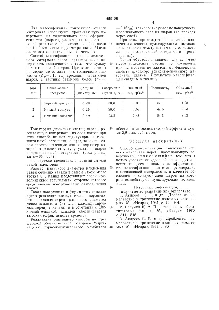 Способ классификации тонкоизмельченного материала (патент 659186)