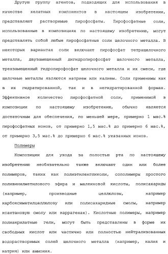 Средство для ухода за полостью рта и способы его применения и изготовления (патент 2481820)