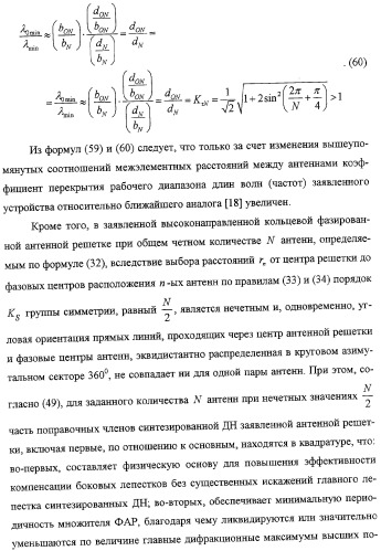 Высоконаправленная кольцевая фазированная антенная решетка (патент 2310956)