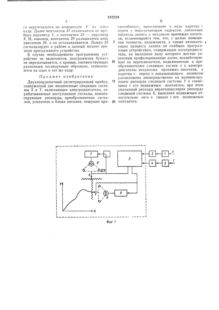 Двухкоординатный регистрирующий тч и -i-i-'iljir ij^i - - x - 1 vf-; »^л^ilpj;.sl(r'.j-.-^i'' .-. .и^. бивд'^о"'-^'^i? твт5т (патент 332324)