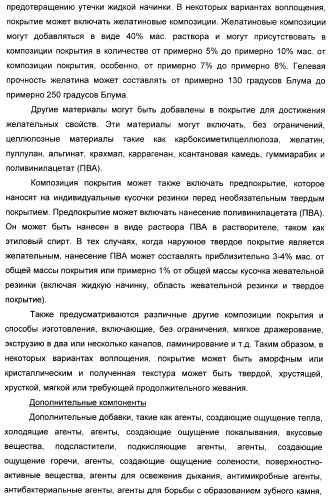 Композиция для жевательной резинки с жидким наполнителем (патент 2398442)