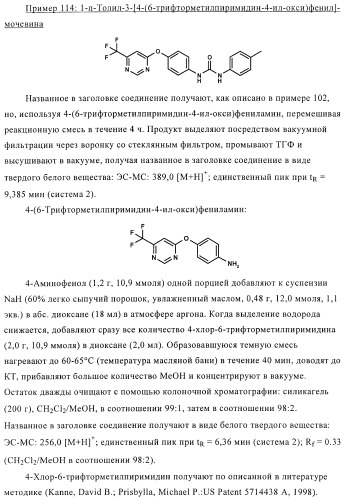 Производные диарилмочевины, применяемые для лечения зависимых от протеинкиназ болезней (патент 2369605)