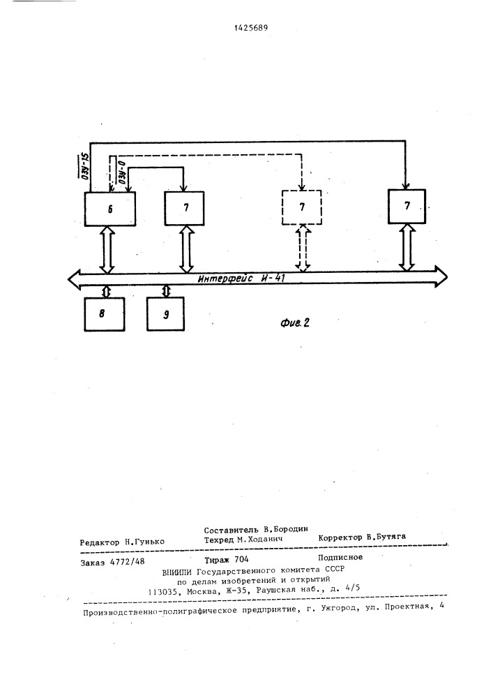 Устройство управления блоками памяти (патент 1425689)