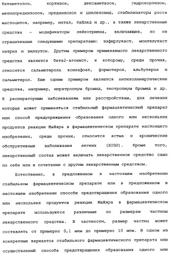 Применение циклезонида в качестве стабилизатора тонкодисперсной фракции формотерола в фармацевтическом препарате (патент 2337667)