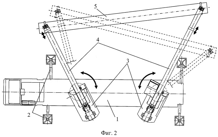 Самоходный двухстреловой кран (патент 2465191)