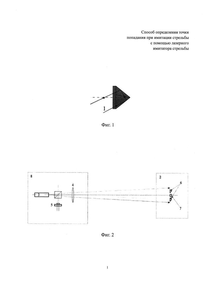 Способ определения точки попадания при имитации стрельбы с помощью лазерного имитатора стрельбы (патент 2647367)
