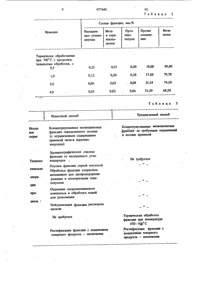 Способ получения мезитилена (патент 977445)