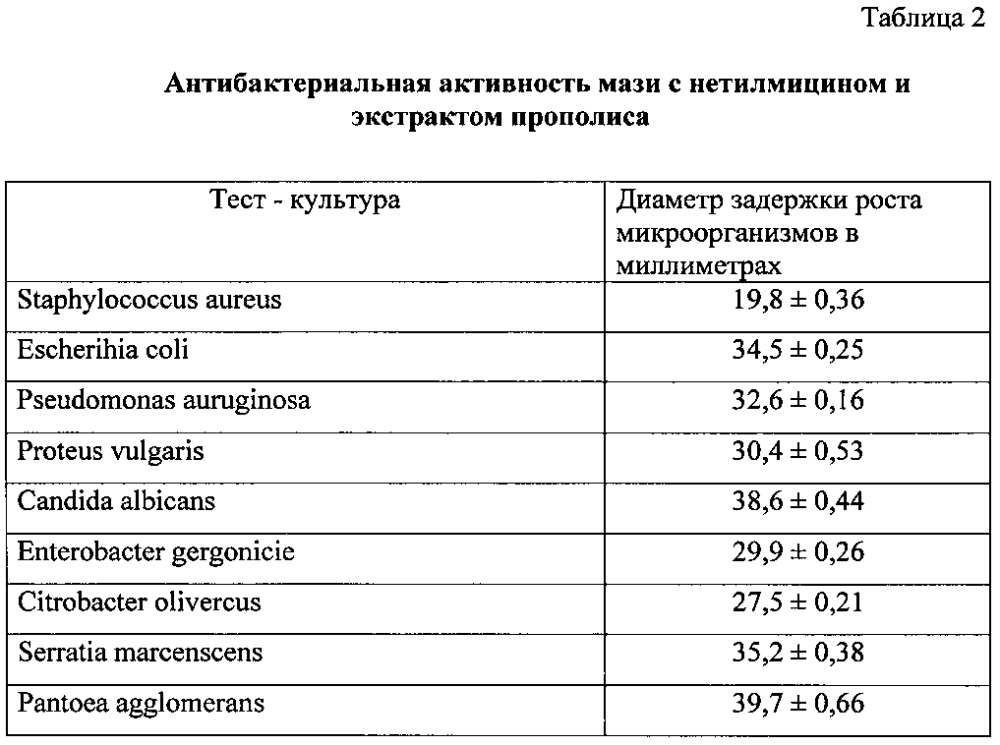 Мазь с нетилмицином и экстрактом прополиса для комплексного лечения воспалительных заболеваний пародонта (патент 2605263)