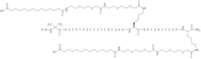 Дважды ацилированные производные glp-1 (патент 2559540)