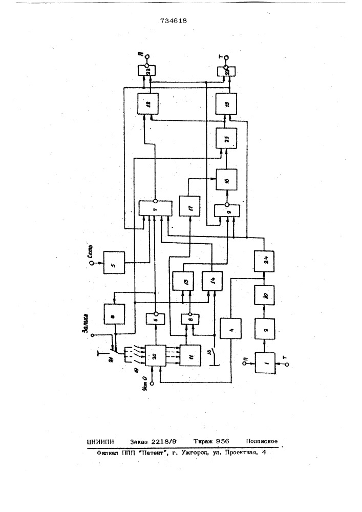 Устройство для управления приводом станка (патент 734618)
