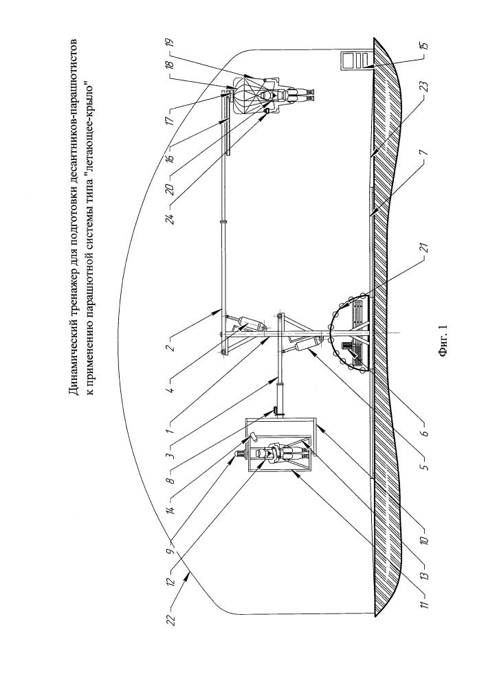 Динамический тренажер применения парашютных систем типа "летающее крыло" (патент 2645516)