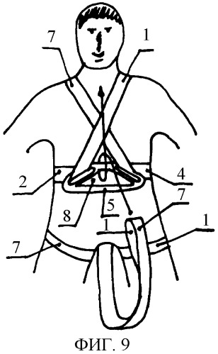 Спасательный пояс и способ его крепления на спасаемом человеке (патент 2392021)