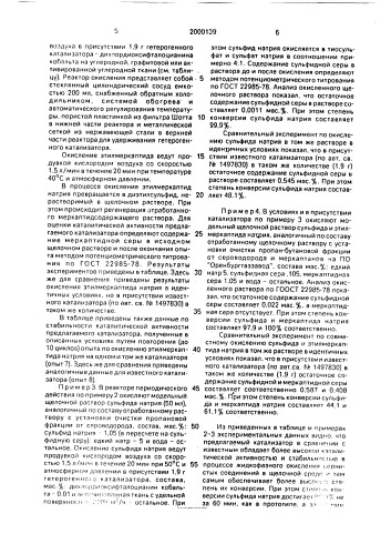 Катализатор для окисления сернистых соединений (патент 2000139)