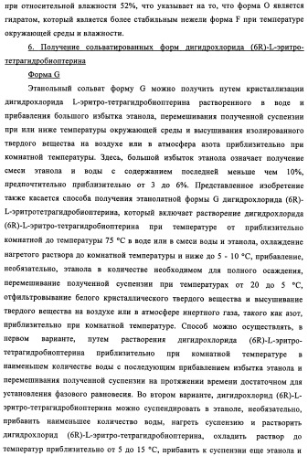 Кристаллические формы дигидрохлорида (6r)-l-эритро-тетрагидробиоптерина (патент 2434870)