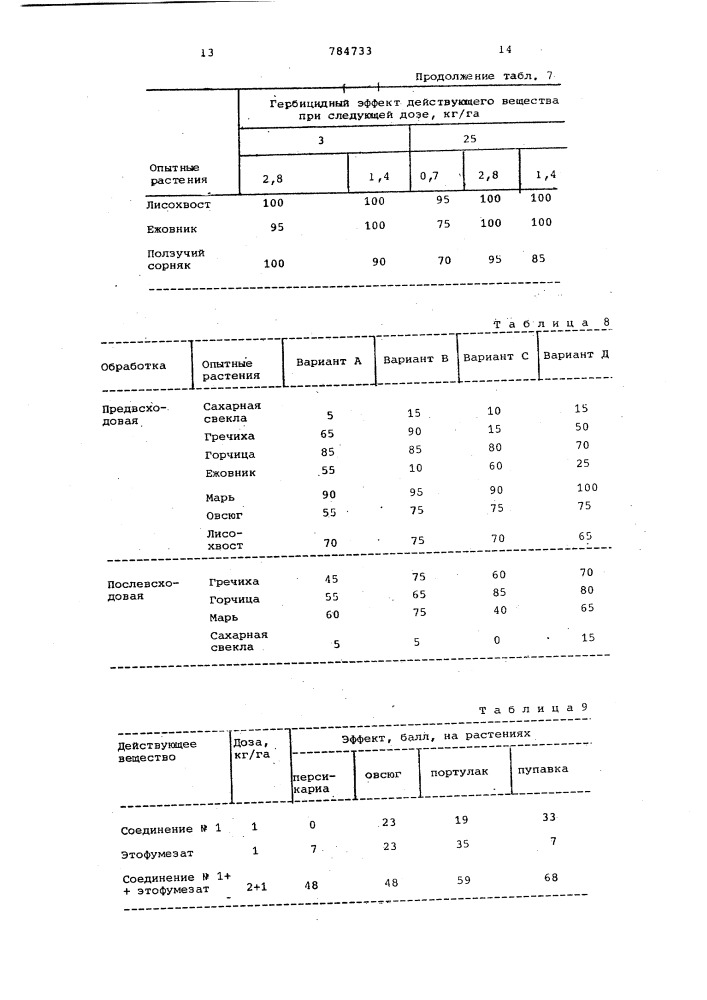 Гербицидная композиция (патент 784733)