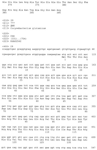 Гены corynebacterium glutamicum, кодирующие белки резистентности и толерантности к стрессам (патент 2303635)