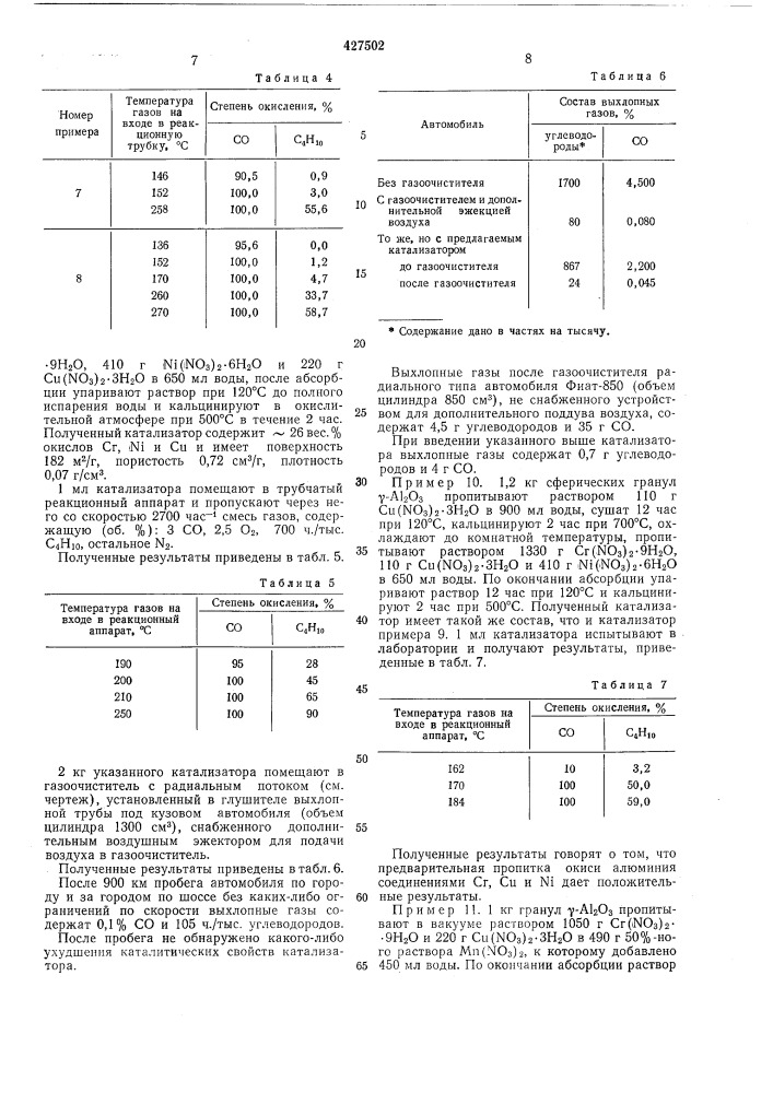 Способ очистки газа (патент 427502)