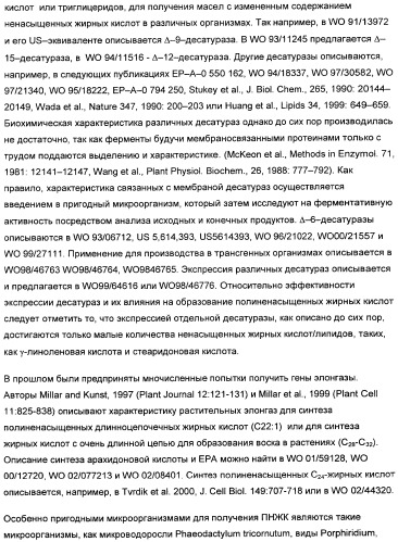 Способ получения полиненасыщенных жирных кислот в трансгенных растениях (патент 2449007)