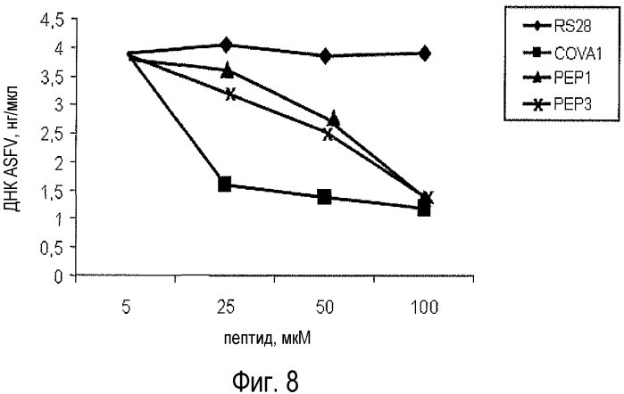 Новые противовирусные пептиды, которые предотвращают связывание вируса с dlc8 (патент 2503686)