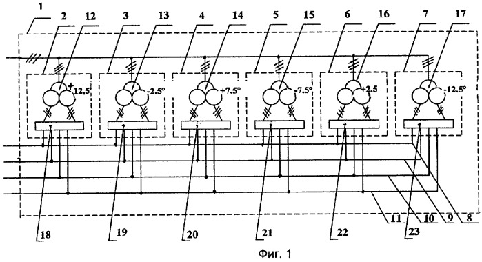 Многофазная преобразовательная подстанция большой мощности (патент 2260234)
