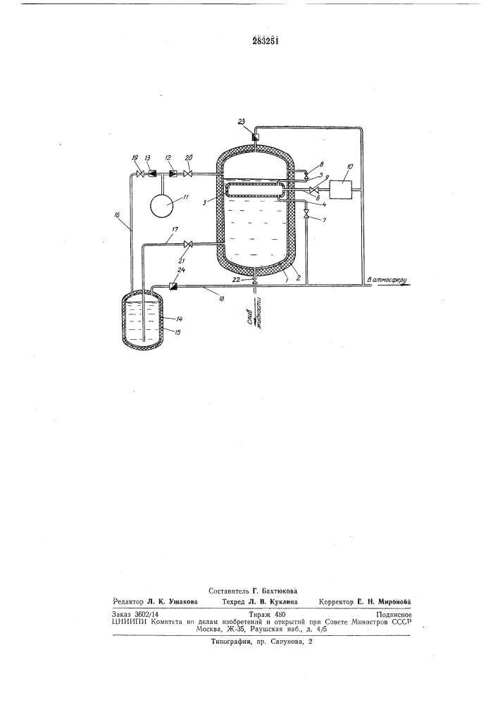 Сосуд для хранения криогенных жидкостей (патент 283251)