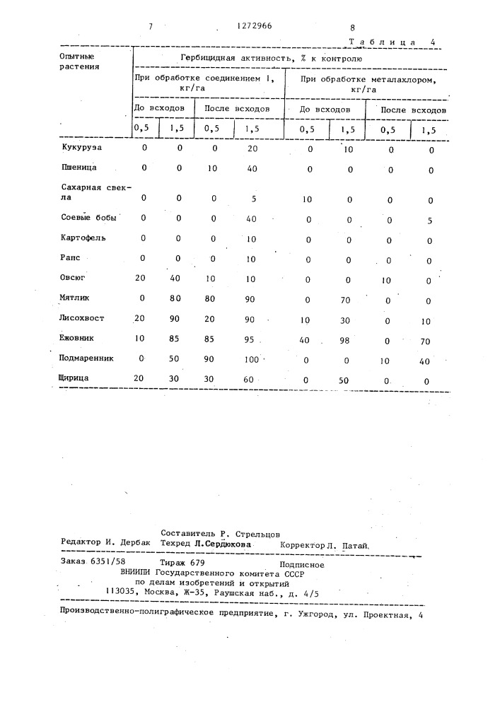 Способ борьбы с сорняками (патент 1272966)