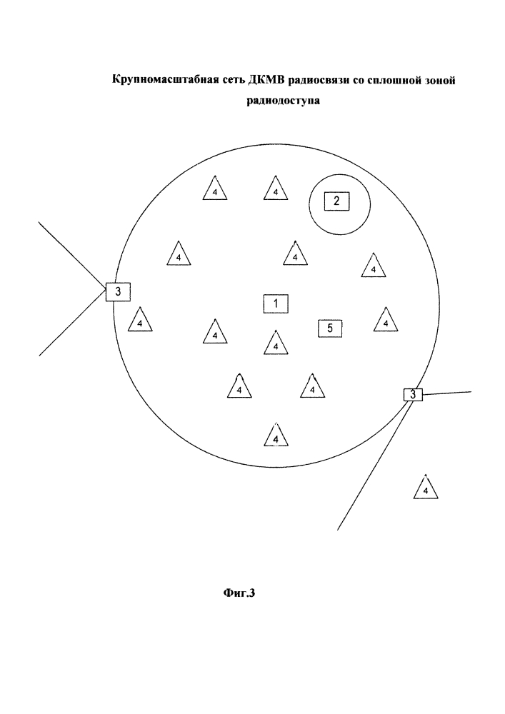 Крупномасштабная сеть дкмв радиосвязи со сплошной зоной радиодоступа (патент 2619471)