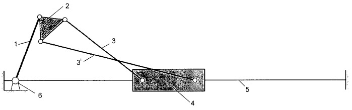 Кривошипно-шатунный механизм со сдвоенным шатуном (патент 2298124)