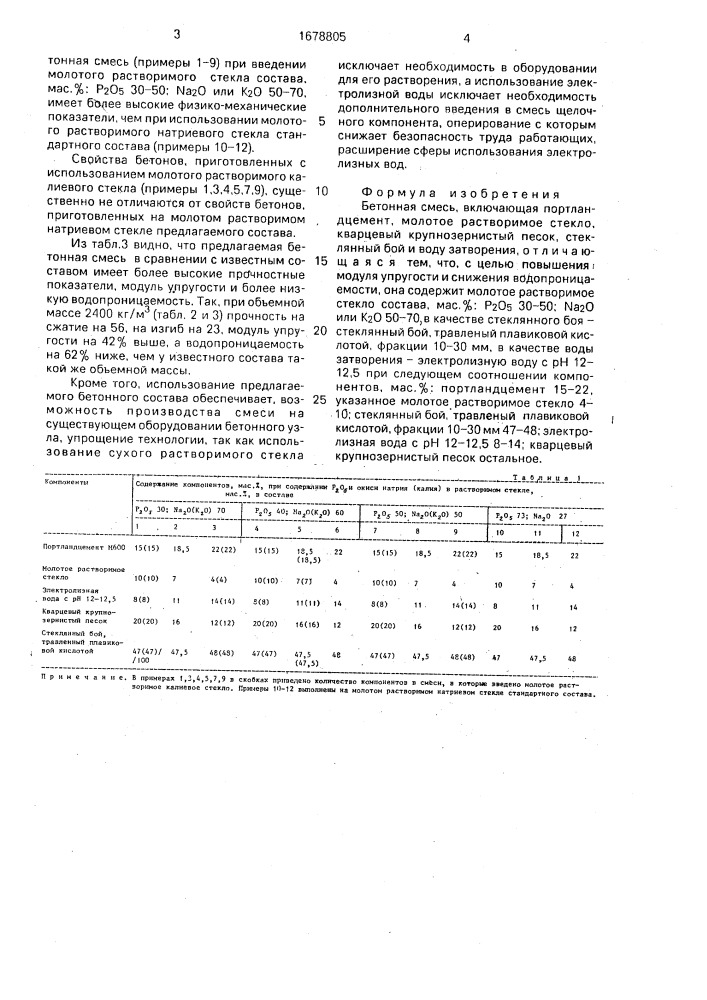 Бетонная смесь (патент 1678805)