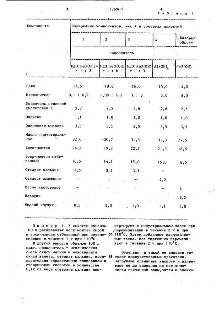 Состав покрытия для копировальных бумаг (патент 1136960)