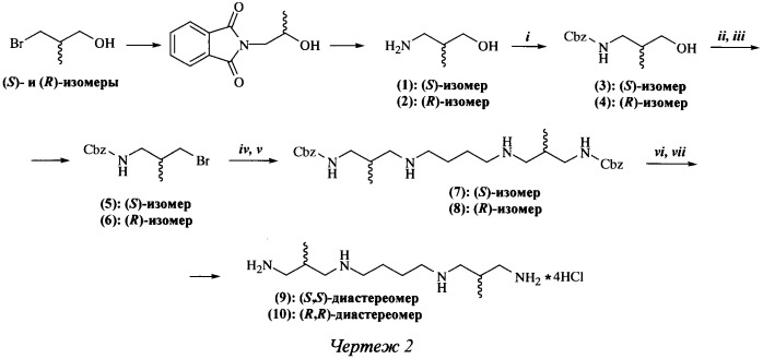 (r,r)- и (s,s)-диастереомеры 2,11-диметилспермина и 3,10-диметилспермина (патент 2558953)