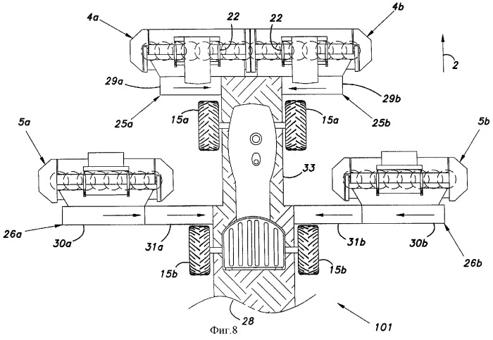 Сельскохозяйственная косилка с несущим транспортным средством и несколькими рабочими узлами (патент 2305397)
