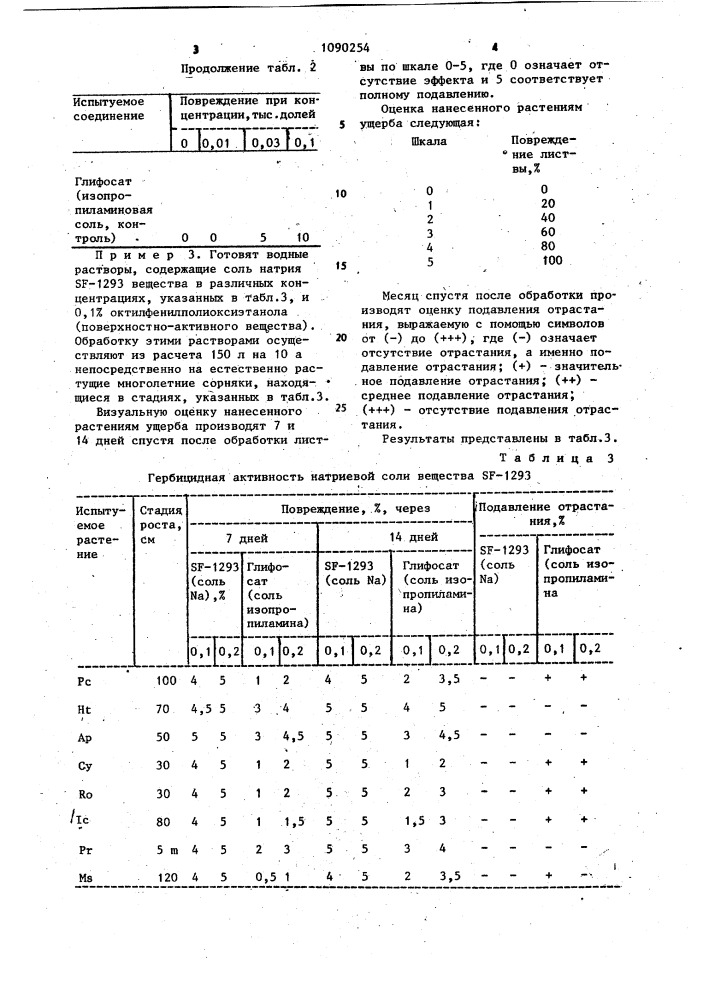 Гербицид (патент 1090254)