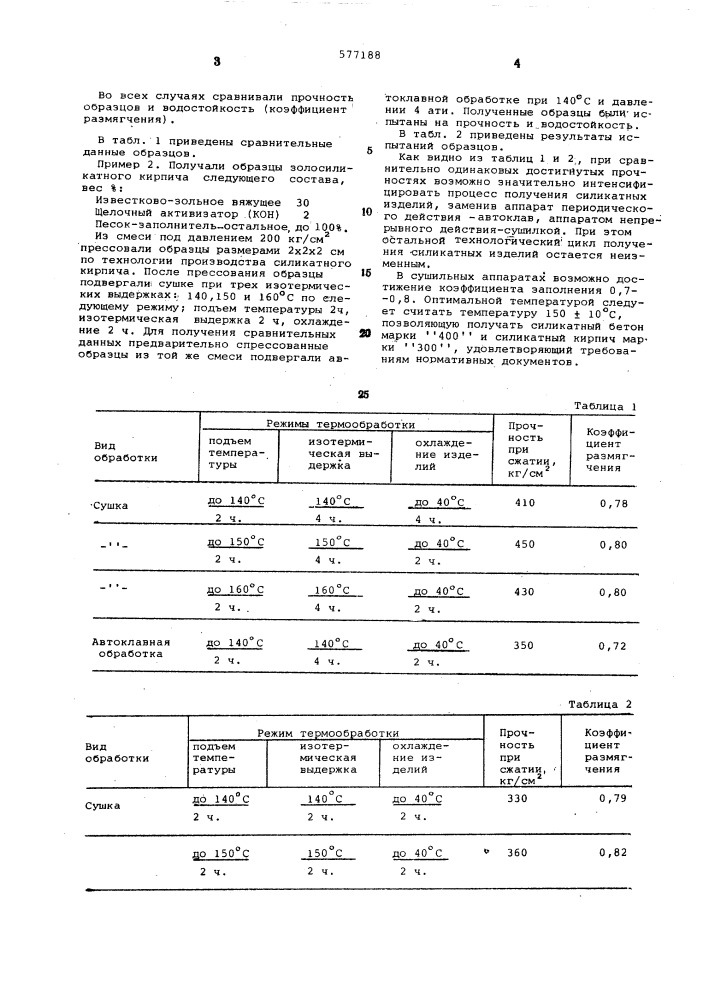 Способ получения силикатных изделий (патент 577188)