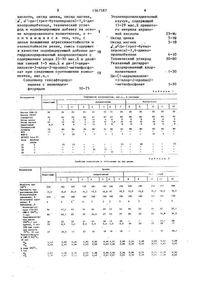 Резиновая смесь (патент 1567587)