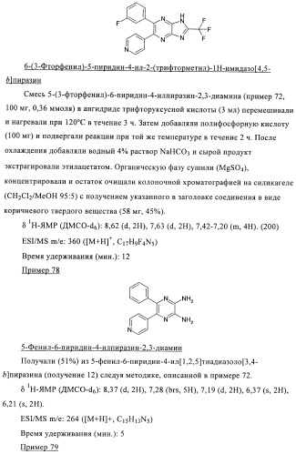Производные пиразина, полезные в качестве антагонистов аденозинового рецептора (патент 2417994)